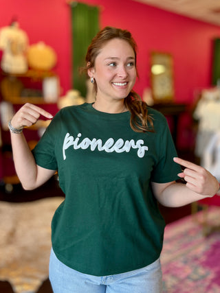 Pioneers Puff Print Green Tee