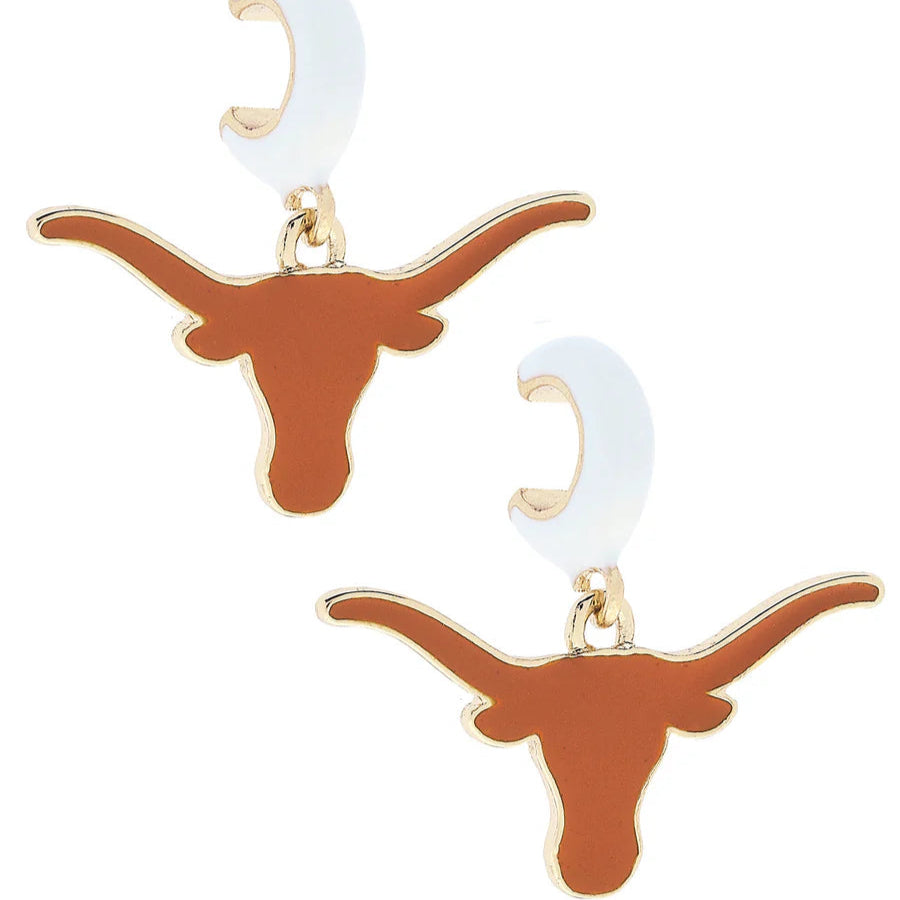 Texas Longhorns Huggie Earrings