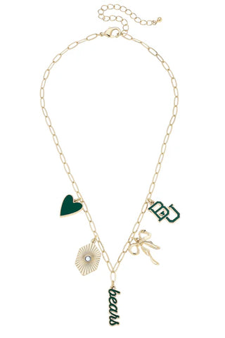 Baylor Gold Chain Charm Necklace