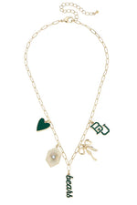 Baylor Gold Chain Charm Necklace