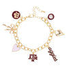 Texas A&M Gold Charm Bracelet