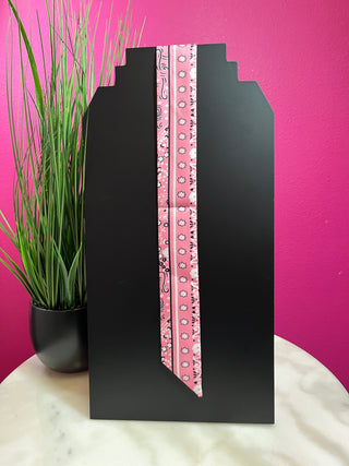 Pink Bandana Skinny Twilly