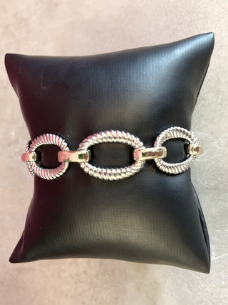 Gold & Silver Rope Large Link Bracelet