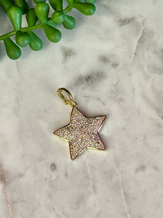 Gold Pave Bling Star Charm