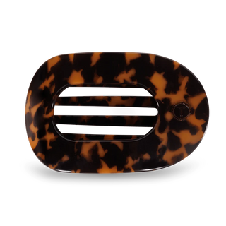 Tortoise Large Flat Round Teleties Clip