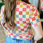 Cowgirl Check Mesh Top