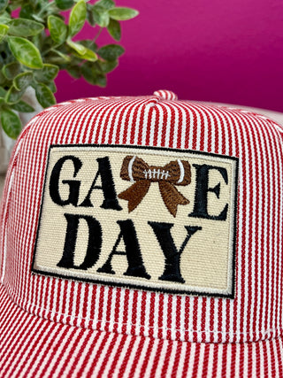 Gameday Red Striped Baseball Hat