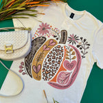 Floral Pumpkin Bling Tee