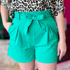 Vine Kelly Green High Rise Shorts