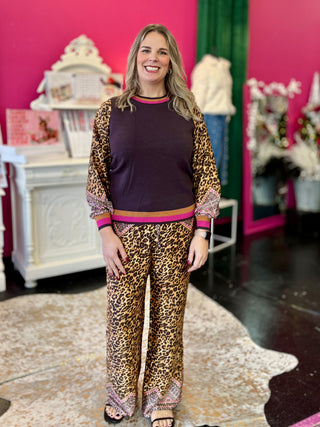 Leopard Loving Wide Leg Pants