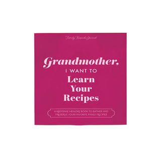 Grandmother, I Want to Learn Your Recipes Book 