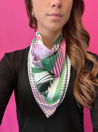 Green Abstract Wild Rag