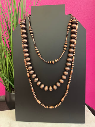 Bronze Bead Necklace Set
