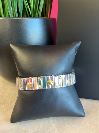 Harrison Star Mixed Metal Watch Band Bracelet - Water Resistant