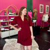 Maroon Essentials Shortsleeve Dress