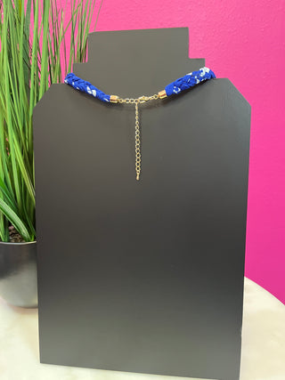 Royal Blue Bandana Gameday Necklace