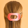 Calming Coral Large Flat Round Teleties Clip