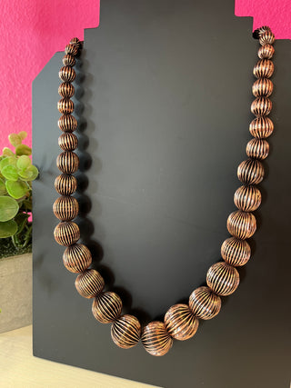 Navarro Copper Cascading Bead Necklace