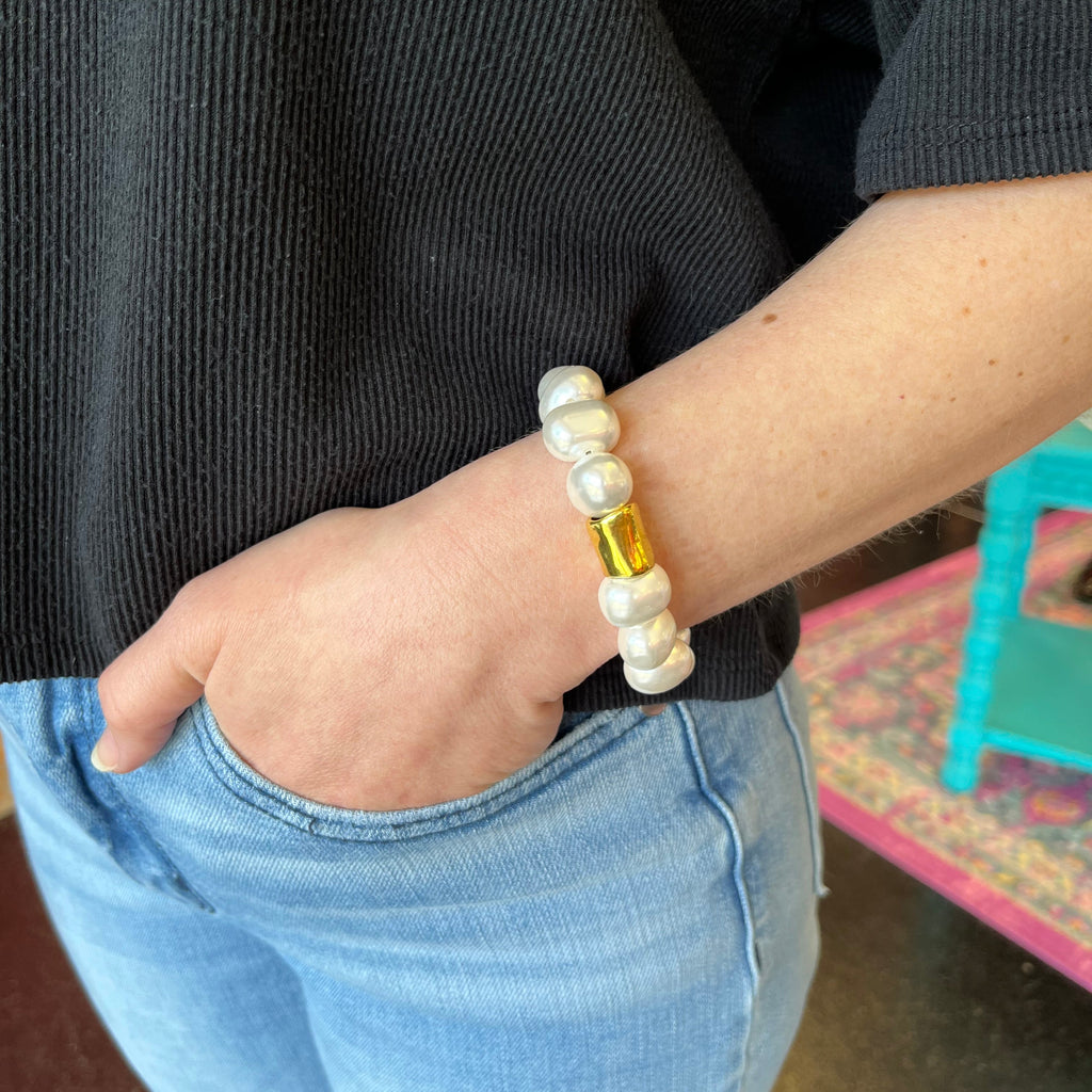 LNL Mother of Pearl Big Bracelet