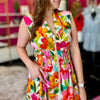 Bright & Fun Floral Midi Dress