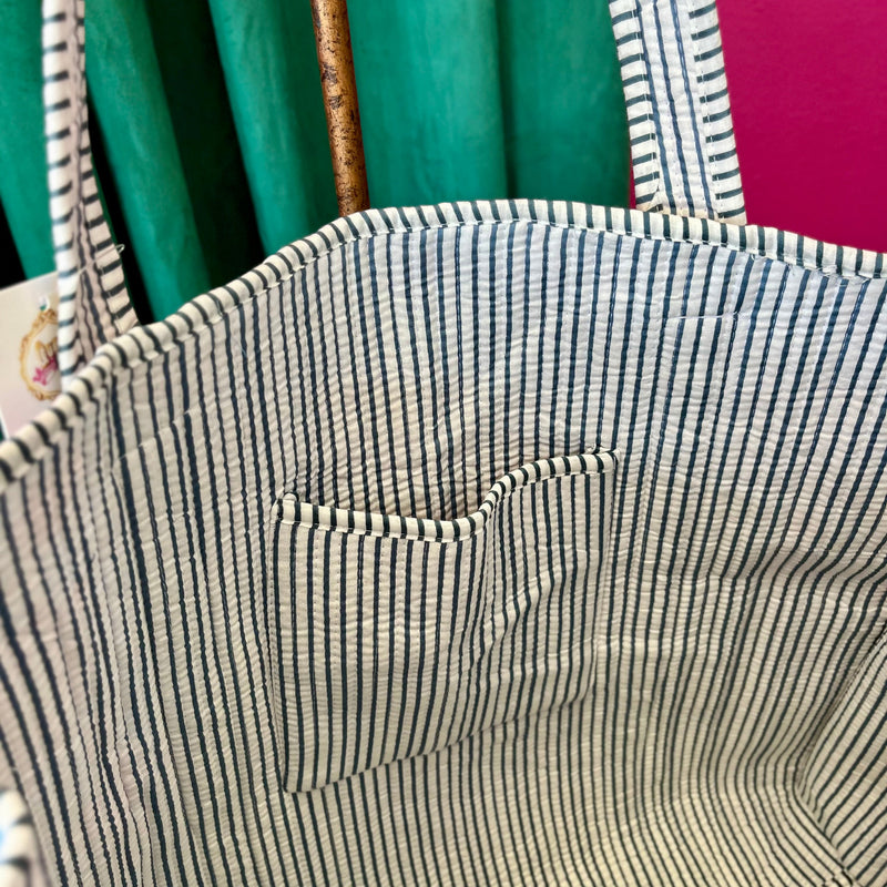 September Haze Quilted Tote Bag
