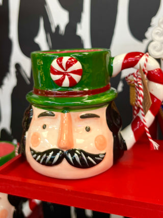 Green Nutcracker Christmas Mug