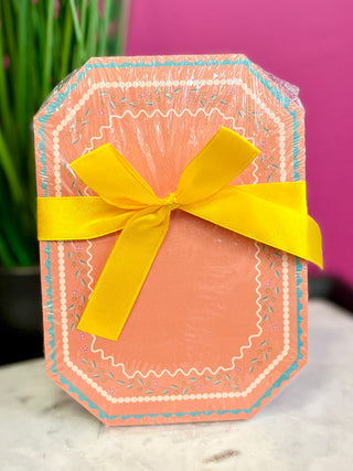 Coral Print Octagon Note Pad