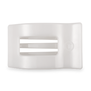 Coconut White Lg Flat Rectangle Teleties Clip 