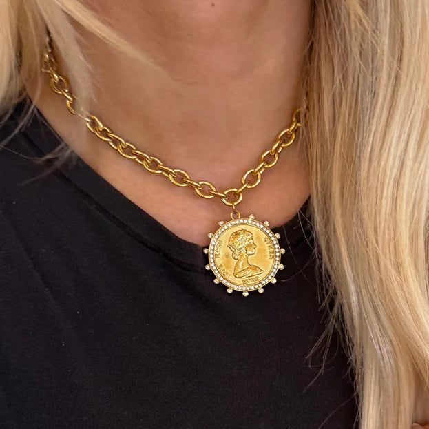 Chansutt Coin Gold Chain Necklace