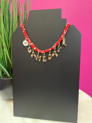 Red Bandana Gameday Necklace