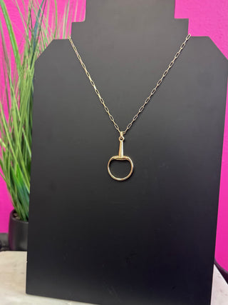 Gold Medium Horsebit Chain Necklace