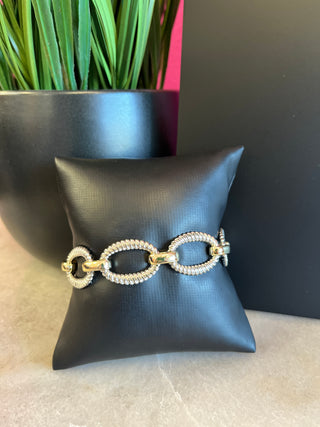 Gold & Silver Rope Large Link Bracelet
