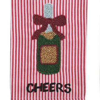 Champagne Beaded Tea Towel 