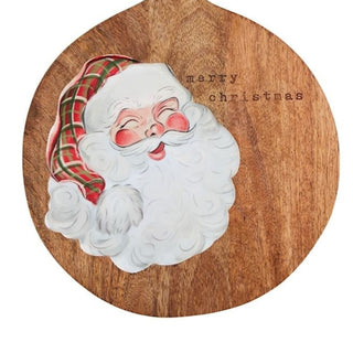 Santa Face Round Serving Board