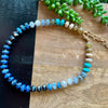 Blue & Turq Tone Stone Necklace