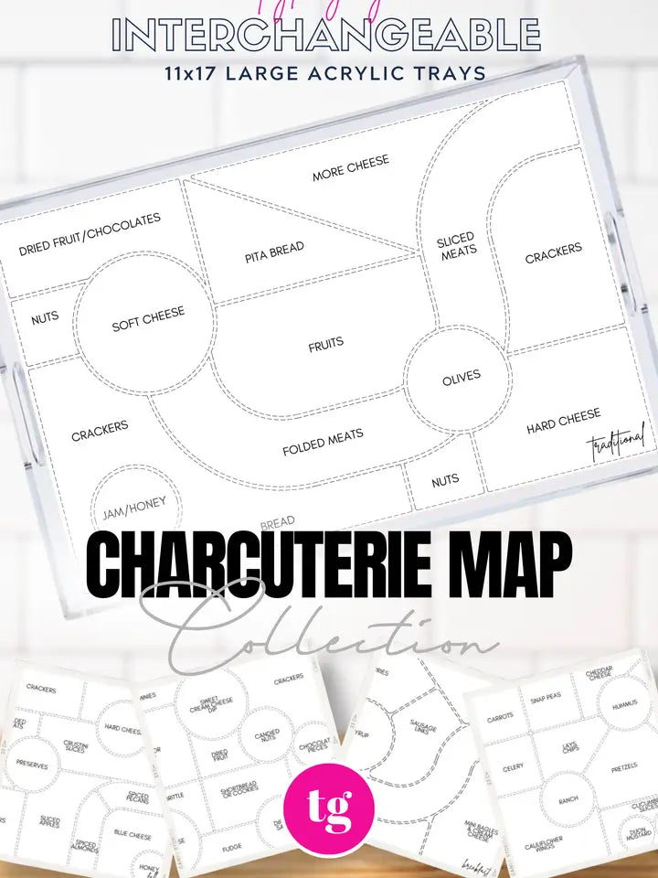 Charcuterie Map Tray Inserts
