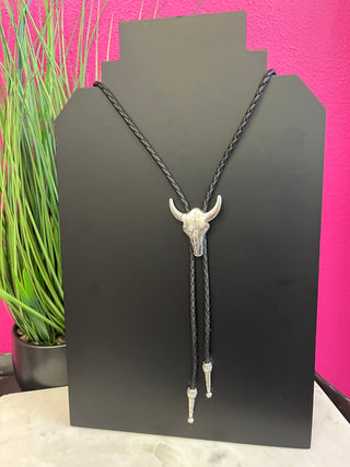 Silver CowSkull Boho Necklace