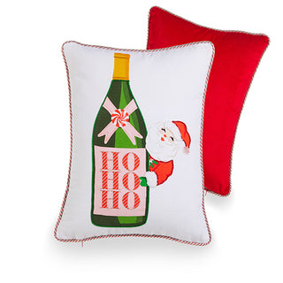 HoHoHo Champagne Bottle Pillow