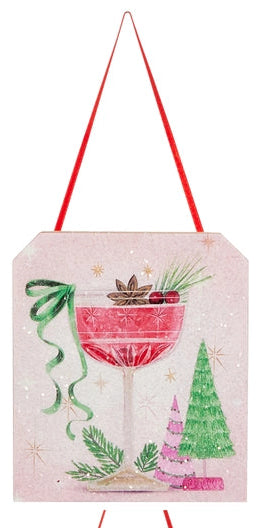 Holiday Cosmo Glittered Ornament 