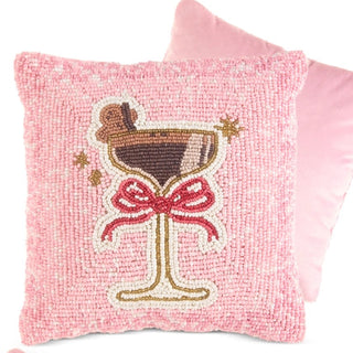 Beaded Espresso Martini Beaded Pillow