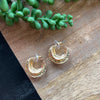 Gold Seam Sm Hoop Earrings