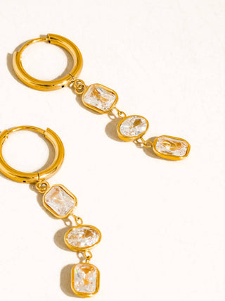 Sunniva 18K Gold Triple Drop Earrings - Water Resistant