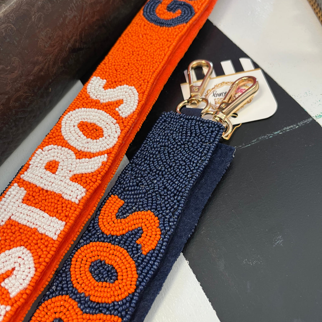 Navy Beaded Go Astros Purse Strap
