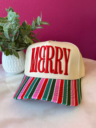 Merry Striped Baseball Hat
