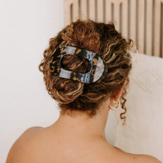 Tortoise Large Flat Round Teleties Clip