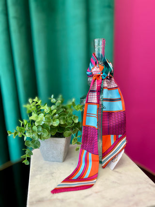 Pink & Orange Horse Twilly