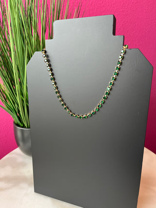 Green Small Crystal Necklace