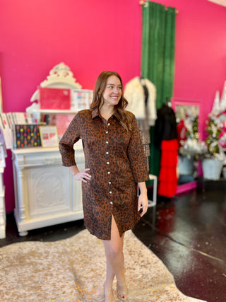 Brown Leopard Essentials Dress