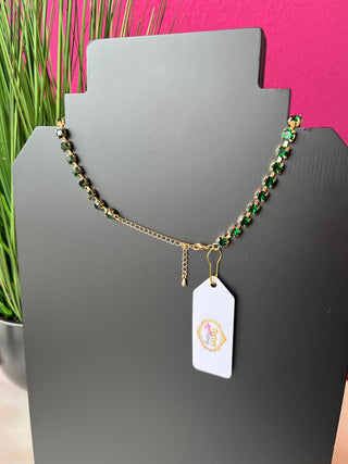Green Small Crystal Necklace