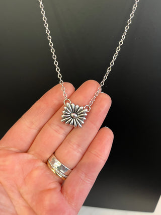 Silver Mini Square Concho Necklace